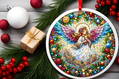 Round Christmass Ornament PNG Product Image 2