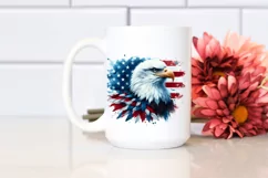 Watercolor Patriotic Bald Eagle | Sublimation Clipart Product Image 2