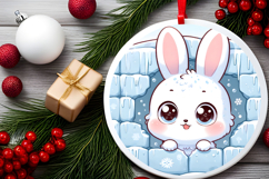 Round Christmass Ornament PNG Product Image 2