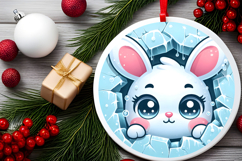 Round Christmass Ornament PNG Product Image 2