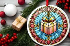 Round Christmas Ornament Sublimation|Clipart Product Image 2