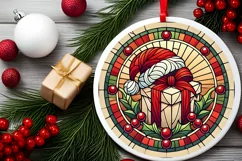 Round Christmas Ornament Sublimation|Clipart Product Image 1