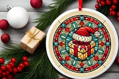 Round Christmas Ornament Sublimation|Clipart Product Image 1