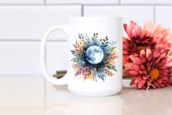 Vibrant Moon with Foliage Stars | Clipart Product Image 2