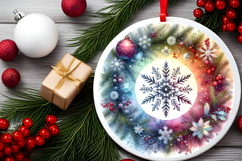 Round Christmass Ornament PNG Product Image 2