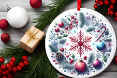 Round Christmass Ornament PNG Product Image 2