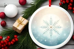 Round Christmas Ornament Sublimation|Clipart Product Image 2