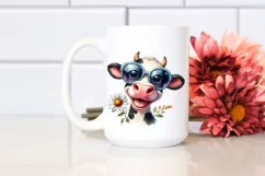Cow Sunglasses Goofy Smile | Sublimation | Clipart Product Image 2