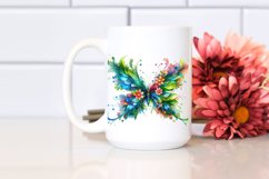 Vibrant Butterfly with Flowers PNG Product Image 2