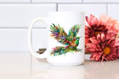 Vibrant Bird with Flowers PNG Product Image 2