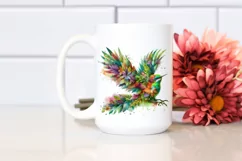 Vibrant Bird with Flowers PNG Product Image 2
