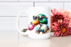 Colorful Quirky Duck Art Clipart Product Image 2