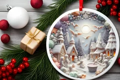 Pastel Christmas Candy Round Sublimation PNG Product Image 2