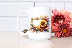 Colorful Sunflower Abstract Frame Clipart Product Image 2