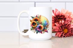 Colorful Sunflower Abstract Frame Clipart Product Image 2