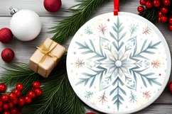 Round Christmas Ornament Sublimation|Clipart Product Image 2