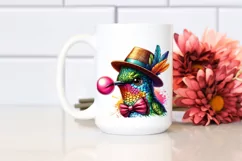 Colorful Quirky Hummingbird Art Clipart Product Image 2