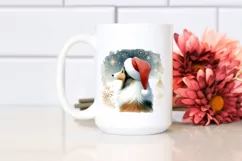 Cute Collie with Christmas Globes PNG Product Image 2
