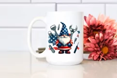 Washed Watercolor Patriotic Locksmith Gnome Clipart Product Image 2
