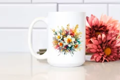 Abstract Vibrant Bouquet with Gold Foil Narcissus Product Image 2