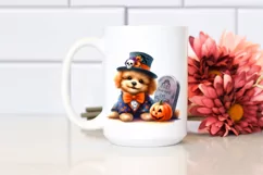 Vibrant Watercolor Cute Baby Dog Dressed for Halloween | Product Image 2