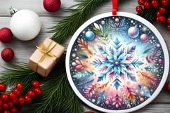 Round Christmas Ornament Sublimation|Clipart Product Image 2