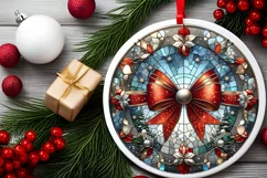 Round Christmas Ornament Sublimation|Clipart Product Image 2
