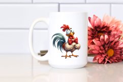 Funny Rooster Standing, Confused | Clipart Product Image 2