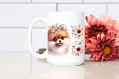 Watercolor Cute Baby Pomeranian | Clipart Product Image 2