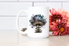 Mystical Mushroom Watercolor Splash PNG Product Image 2