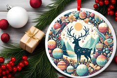 Round Christmas Ornament Sublimation|Clipart Product Image 1