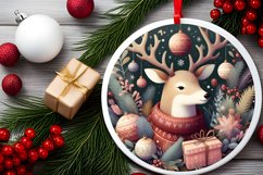 Round Christmas Ornament Sublimation|Clipart Product Image 2