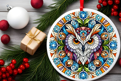 Round Christmass Ornament PNG Product Image 2