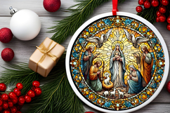 Round Christmass Ornament PNG Product Image 2