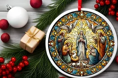 Round Christmas Ornament Sublimation|Clipart Product Image 2