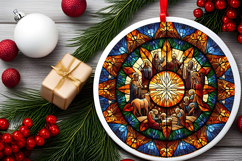 Round Christmass Ornament PNG Product Image 2