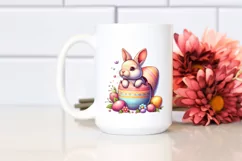Watercolor Colorful Easter Clipart |T-shirt, Mug, Tumbler Product Image 2