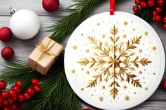 Round Christmas Ornament Sublimation|Clipart Product Image 2