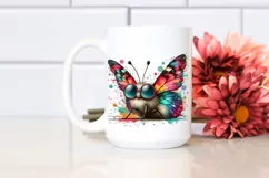 Quirky Colorful Butterfly Sunglasses Clipart Product Image 2