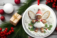 Round Christmas Fairy PNG Product Image 2