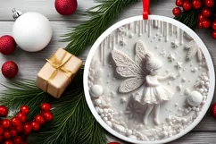Round Christmas Fairy PNG Product Image 2