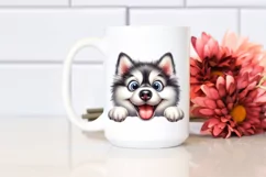 Enthusiastic Watercolor Siberian Husky | Sublimation | Product Image 2