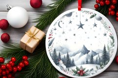 Round Christmas Ornament Sublimation|Clipart Product Image 2