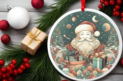 Round Christmas Ornament Sublimation|Clipart Product Image 2
