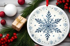 Round Christmas Ornament Sublimation|Clipart Product Image 2