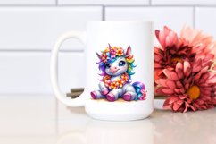 Baby Unicorn with Lei, PNG Product Image 2