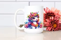 Baby Unicorn with Lei, PNG Product Image 2