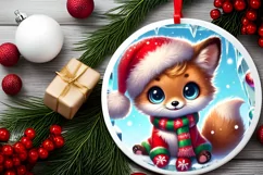 Round Christmas Ornament Sublimation|Clipart Product Image 1