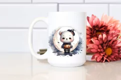 Cute Baby Bear on Moon PNG Product Image 2