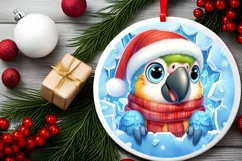 Round Christmas Ornament Sublimation|Clipart Product Image 2